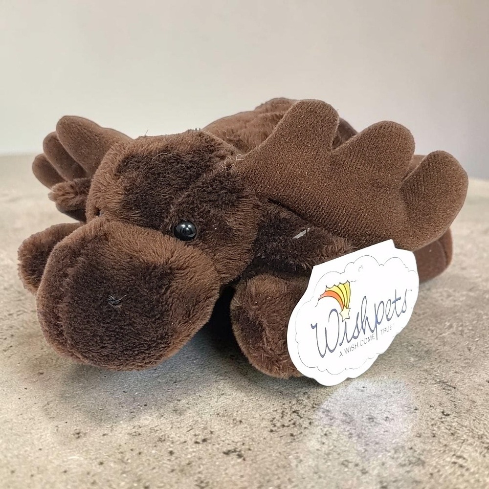 VTG 2004 Wishpets Bango Moose Plush Brown Stuffed Animal Toy 8" NWT 81053